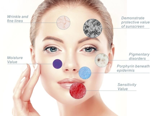 Dermatoloji için UV PL Cilt Nem Analiz Cihazı 45W Sihirli Ayna Test Cihazı